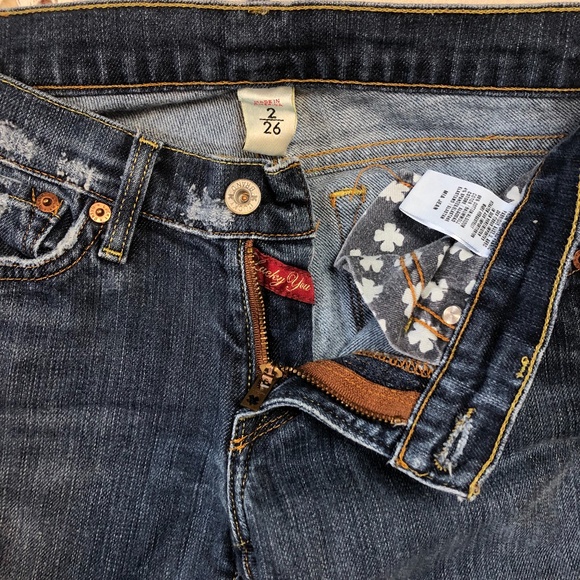 Women's 2/26 Lucky Brand Mia Jeans Low Rise Skinny Straight Leg Medium Wash - Picture 2 of 3